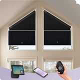 Graywind Rechargeable Motorized Angled Window Shades | Right Trapezoid Window Shades | Customizable