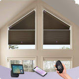 Graywind Rechargeable Motorized Angled Window Shades | Right Trapezoid Window Shades | Customizable