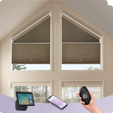 Graywind Rechargeable Motorized Angled Window Shades | Right Trapezoid Window Shades | Customizable