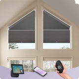 Graywind Rechargeable Motorized Angled Window Shades | Right Trapezoid Window Shades | Customizable