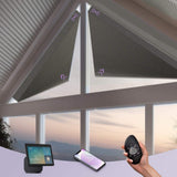 Graywind Rechargeable Motorized Angled Window Shades | Triangle Window Shades | Customizable