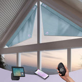 Graywind Rechargeable Motorized Angled Window Shades | Triangle Window Shades | Customizable