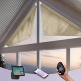 Graywind Rechargeable Motorized Angled Window Shades | Triangle Window Shades | Customizable