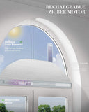 Graywind Rechargeable Motorized Arch Window Shades | Perfect Arch | Customizable