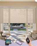 coffee textured coupled roller shades