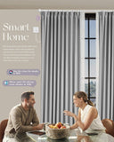 Graywind Hardwired Smart Curtain with Roman Rod | Sheer Series | Customizable